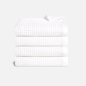 Brooklinen Dreamweave Waffle Set of 4 Bath Towel Bundle