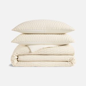Brooklinen Woven Checkerboard Duvet Set