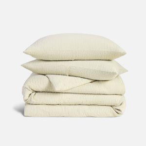 Brooklinen Breezeweave Crinkle Cotton Duvet Set