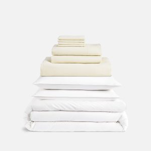 Brooklinen Washed European Linen Bedding Move-In Bundle